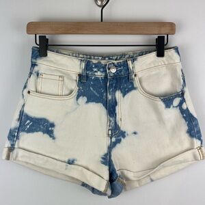 PacSun mom cuffed denim shorts in snowflake bleach -‎ Size 26